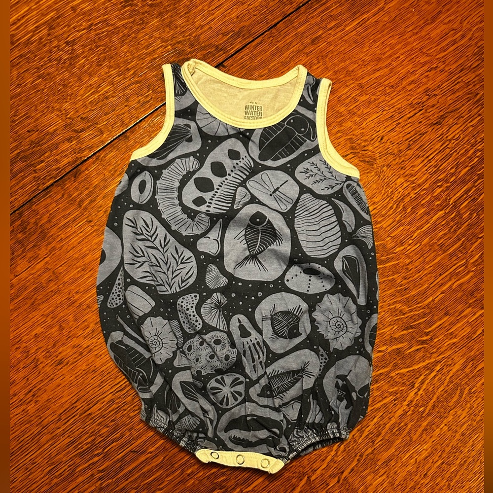 Winter Water Factory Patterned Baby Romper
